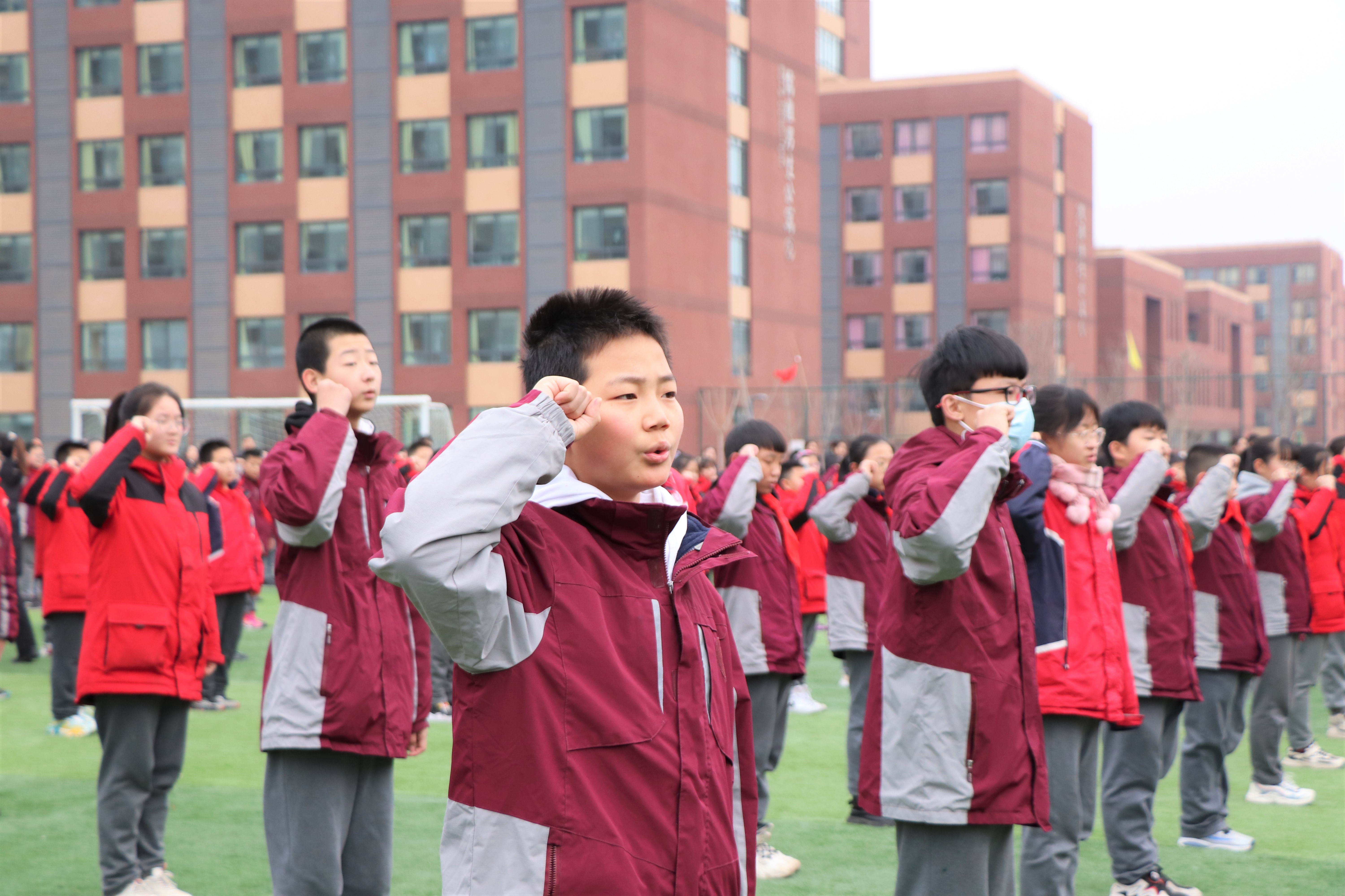 延安北大培文实验学校2021年-2022学年  新学期升旗仪式